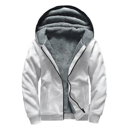 Golf Ball Print Sherpa Lined Zip Up Hoodie