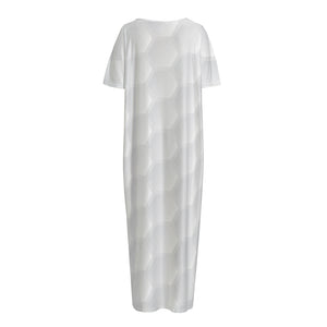 Golf Ball Print Short Sleeve Long Nightdress