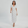 Golf Ball Print Short Sleeve Maxi Dress