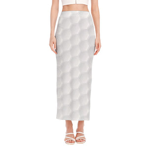 Golf Ball Print Side Slit Maxi Skirt