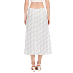 Golf Ball Print Side Slit Midi Skirt