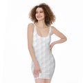 Golf Ball Print Sleeveless Bodycon Dress