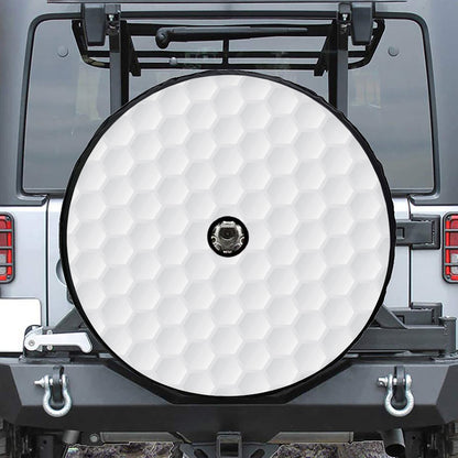 Golf Ball Print Tire Cover With Camera Hole