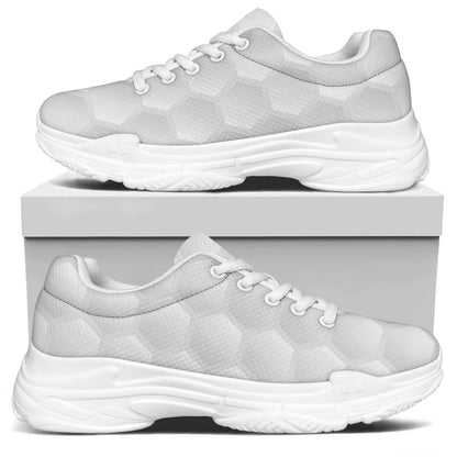 Golf Ball Print White Chunky Shoes