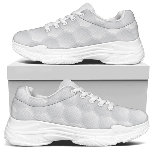 Golf Ball Print White Chunky Shoes