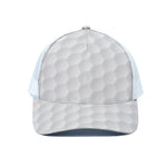 Golf Ball Print White Mesh Trucker Cap