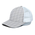 Golf Ball Print White Mesh Trucker Cap