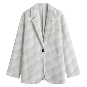 Golf Ball Print Women's Cotton Blazer