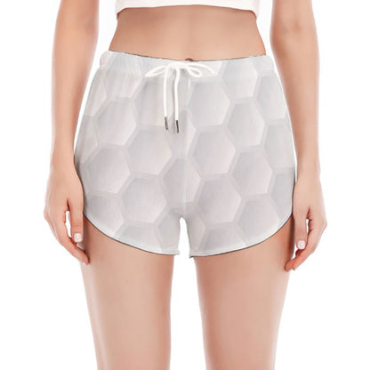 Golf Ball Print Women's Split Running Shorts