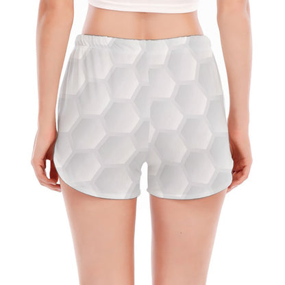 Golf Ball Print Women's Split Running Shorts