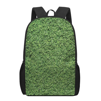Golf Course Grass Print 17 Inch Backpack