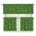 Golf Course Grass Print 3 Piece Kitchen Curtains