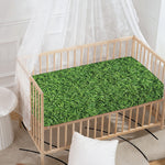 Golf Course Grass Print Baby Crib Sheet