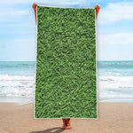 Golf Course Grass Print Beach Towel