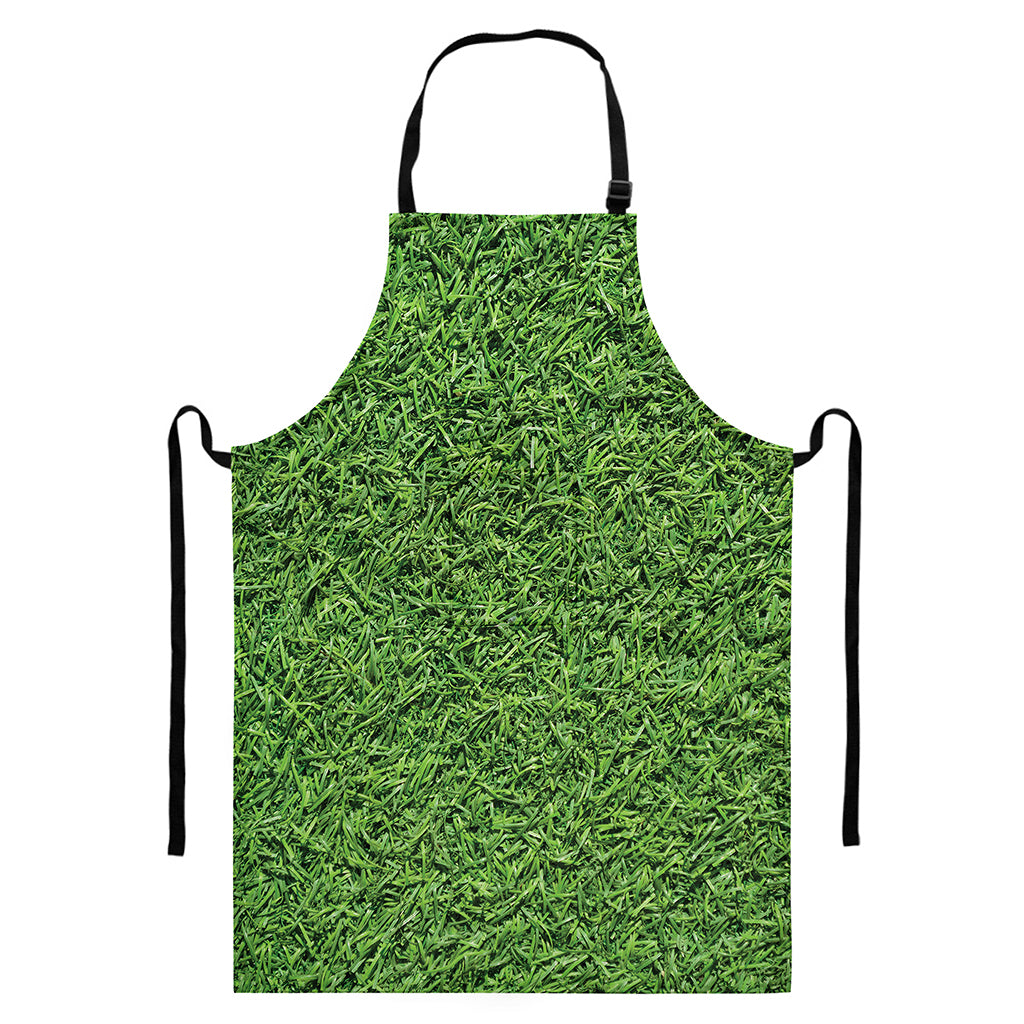 Golf Course Grass Print Bib Apron With Pocket