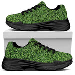 Golf Course Grass Print Black Chunky Shoes