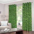 Golf Course Grass Print Dimout Grommet Curtains