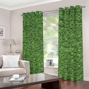 Golf Course Grass Print Blackout Grommet Curtains