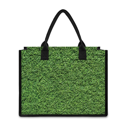 Golf Course Grass Print Canvas Tote Bag