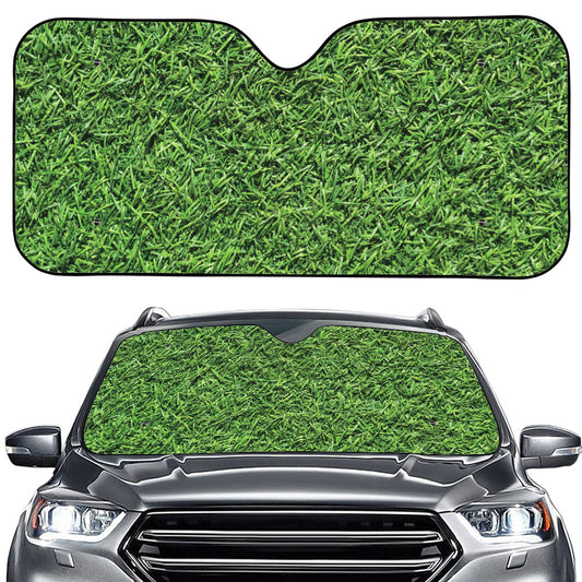 Golf Course Grass Print Car Windshield Sun Shade