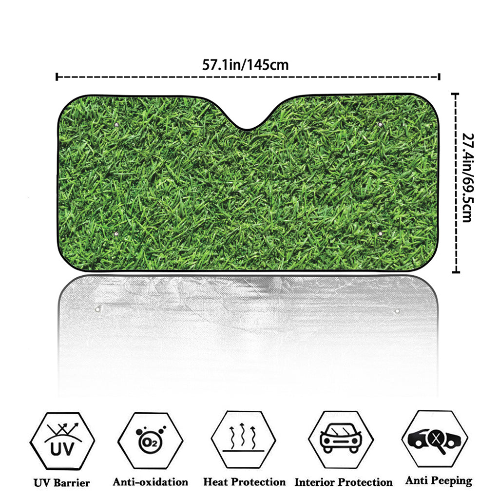 Golf Course Grass Print Car Windshield Sun Shade