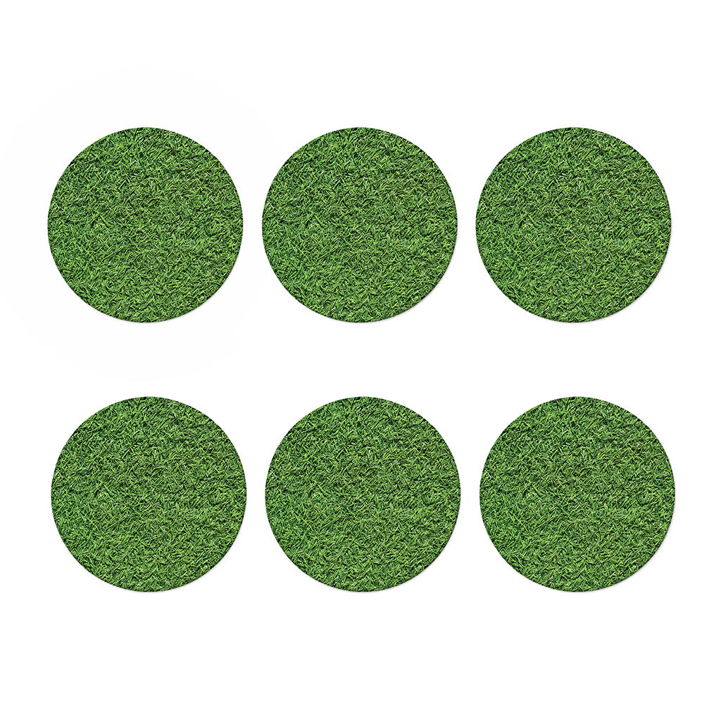 Golf Course Grass Print Coaster Set