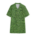 Golf Course Grass Print Cotton Hawaiian Shirt