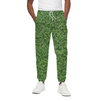 Golf Course Grass Print Cotton Pants