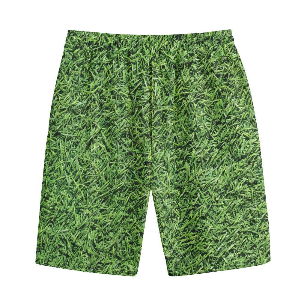 Golf Course Grass Print Cotton Shorts