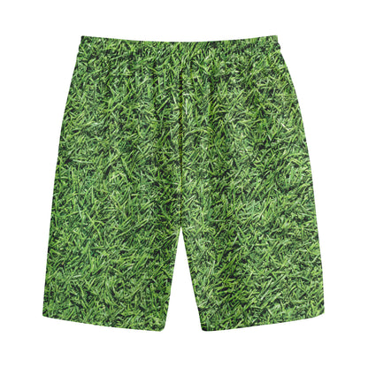 Golf Course Grass Print Cotton Shorts