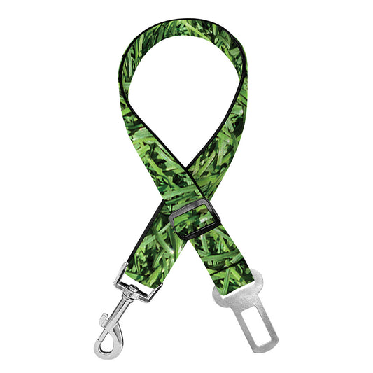 Golf Course Grass Print Dog Seat Belt