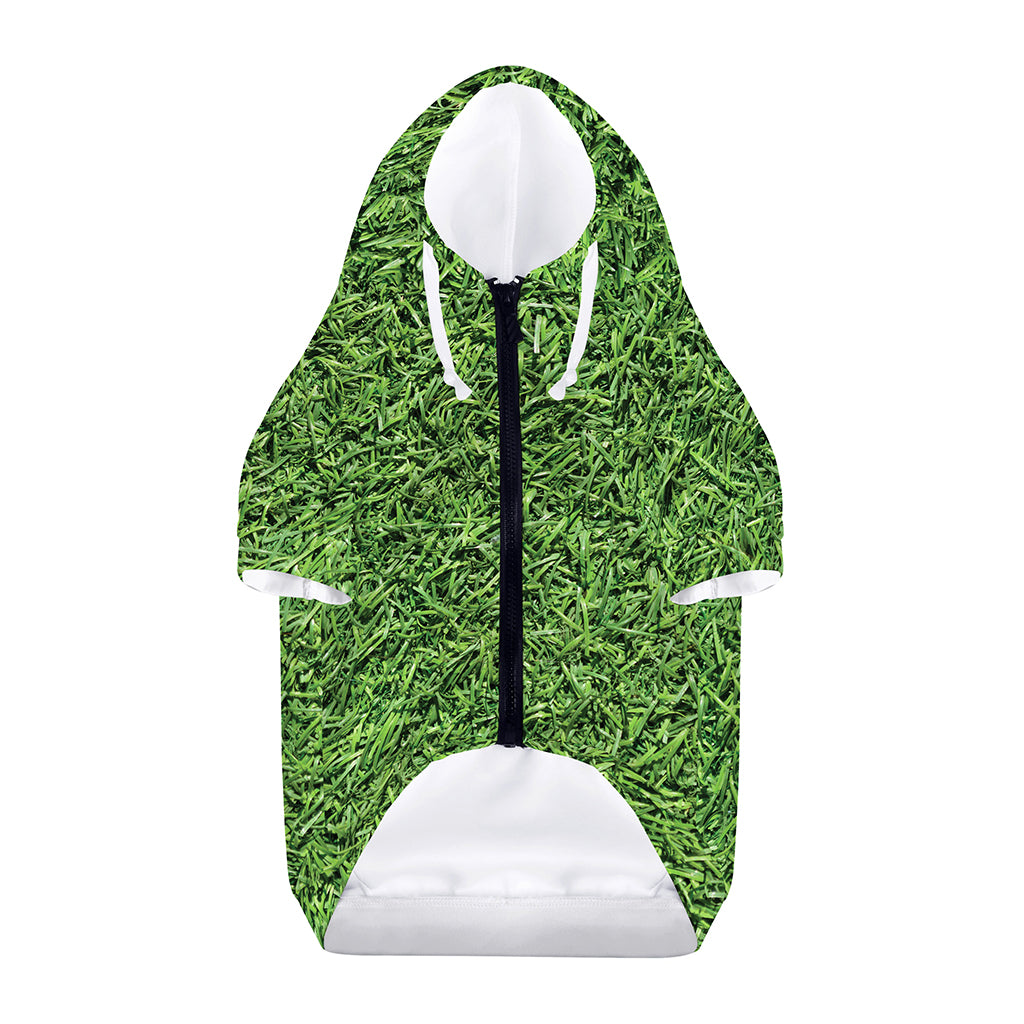 Golf Course Grass Print Dog Zip Up Hoodie