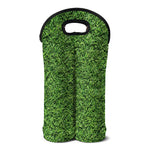 Golf Course Grass Print Double Neoprene Wine Tote