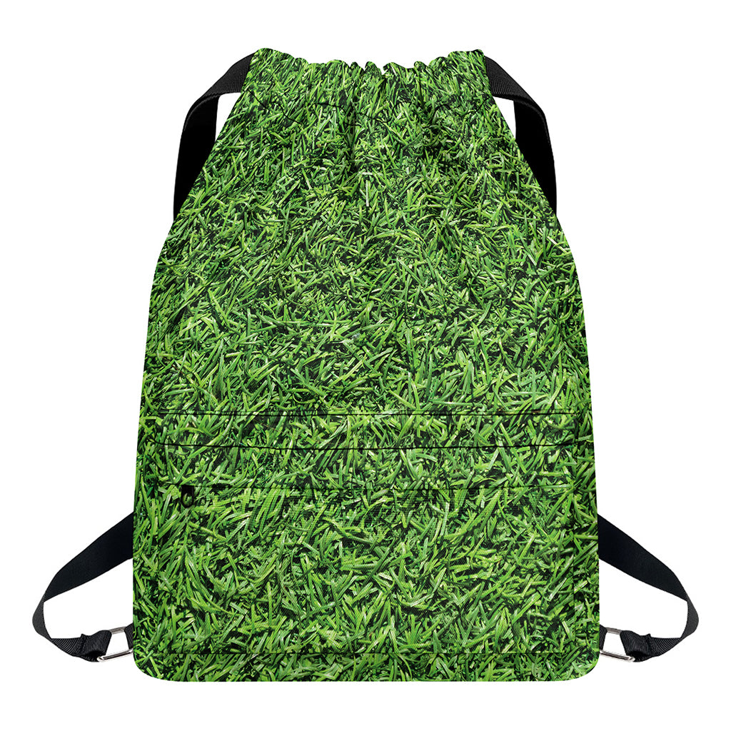 Golf Course Grass Print Drawstring Backpack