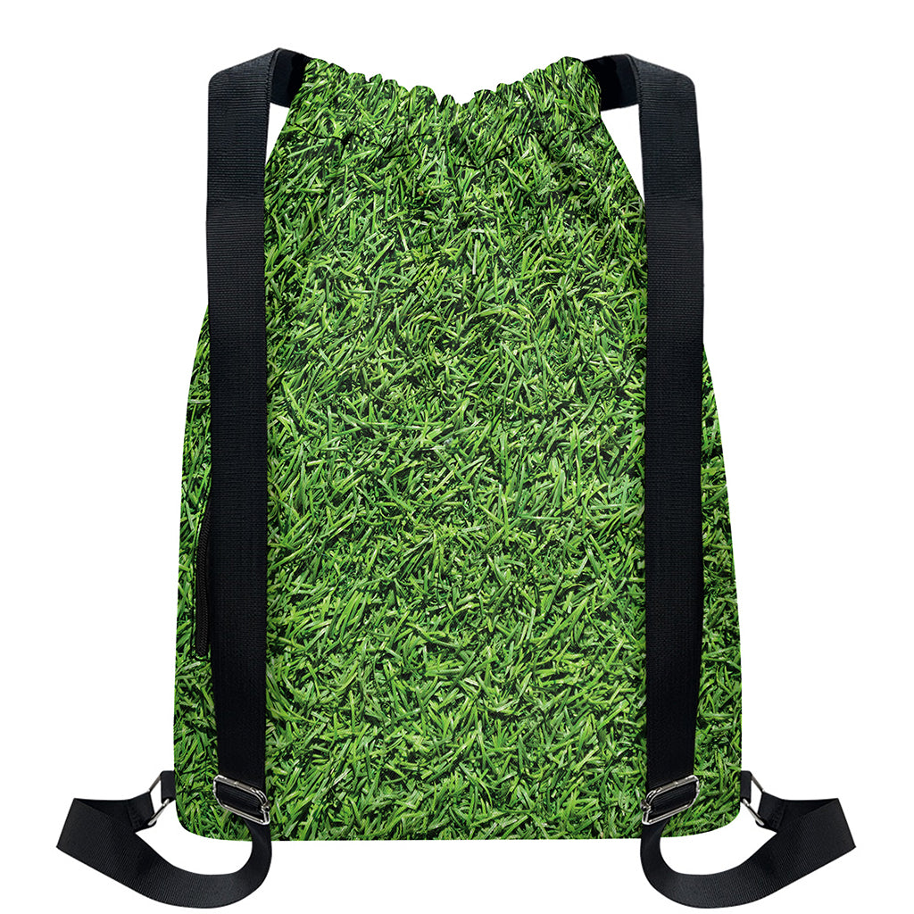 Golf Course Grass Print Drawstring Backpack