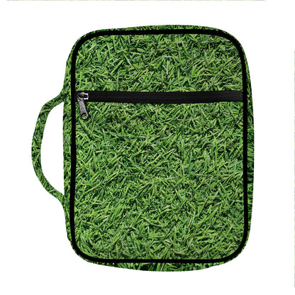 Golf Course Grass Print Front Pocket Bible Bag