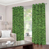 Golf Course Grass Print Grommet Curtains