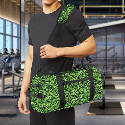 Golf Course Grass Print Gym Bag