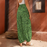 Golf Course Grass Print Harem Pants