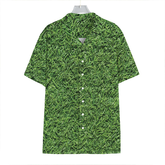 Golf Course Grass Print Hawaiian Shirt