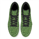 Golf Course Grass Print High Top Leather Sneakers