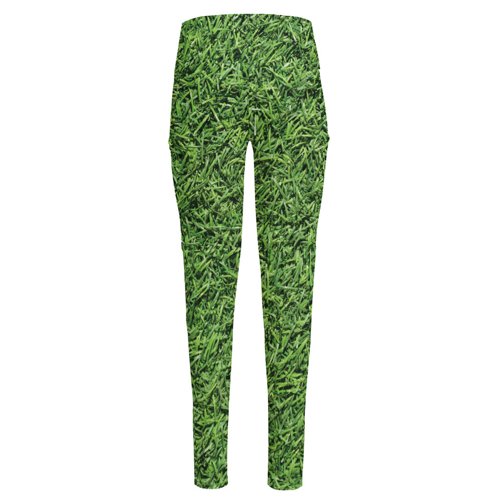 Golf Course Grass Print High-Waisted Pocket Leggings