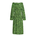 Golf Course Grass Print Hooded Bathrobe