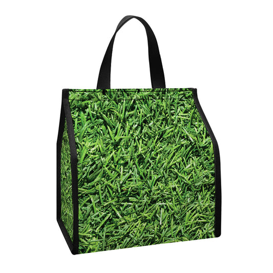 Golf Course Grass Print Insulated Lunch Tote