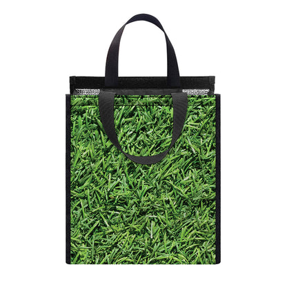 Golf Course Grass Print Insulated Lunch Tote
