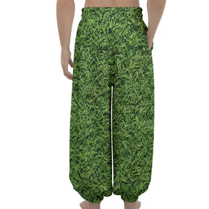 Golf Course Grass Print Lantern Pants