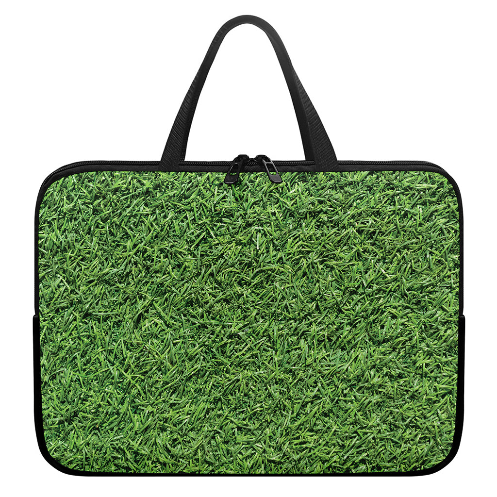 Golf Course Grass Print Laptop Sleeve With Handle