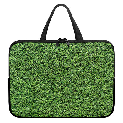 Golf Course Grass Print Laptop Sleeve With Handle