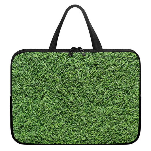 Golf Course Grass Print Laptop Sleeve With Handle