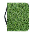 Golf Course Grass Print Leather Bible Cover